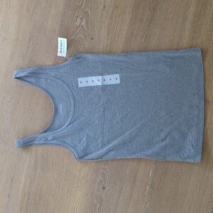 BNWT Old Navy women's grey ribbed tank top size medium. Brand new with tags